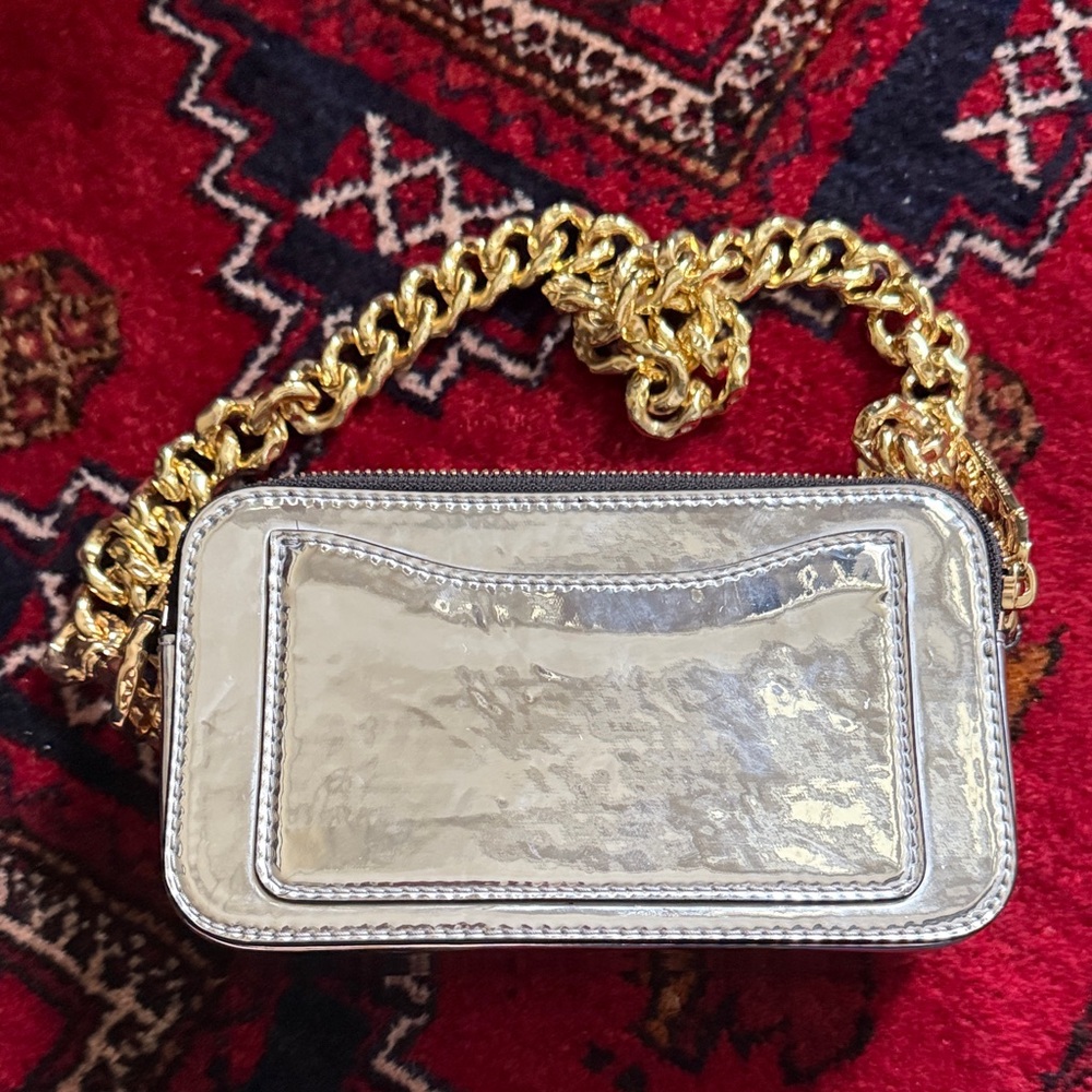 Marc Jacob's Gold and Silver Snapshot Bag - Picture 7 of 14